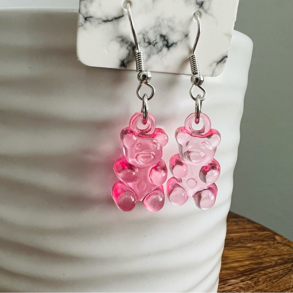 Pink Gummy Bear Earrings